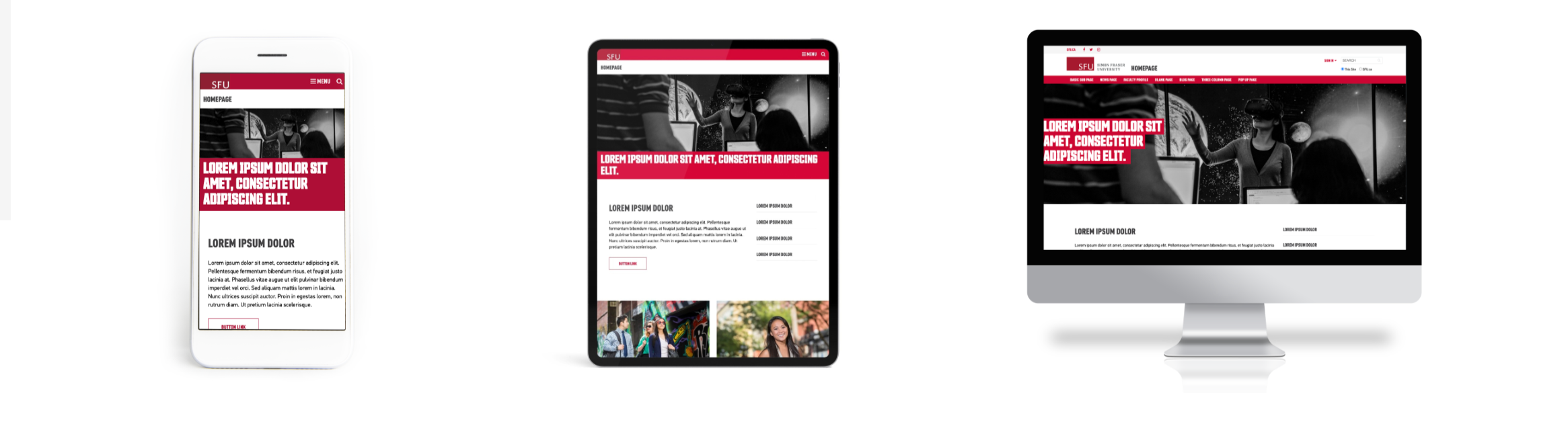 SFU website redesign